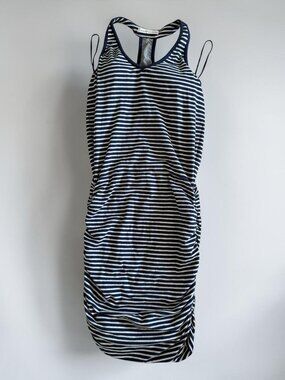 ATHLETA Womens Navy Striped Active Dress Size Small